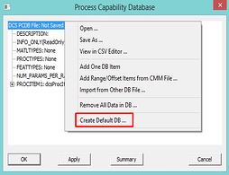 3DCS create new process database