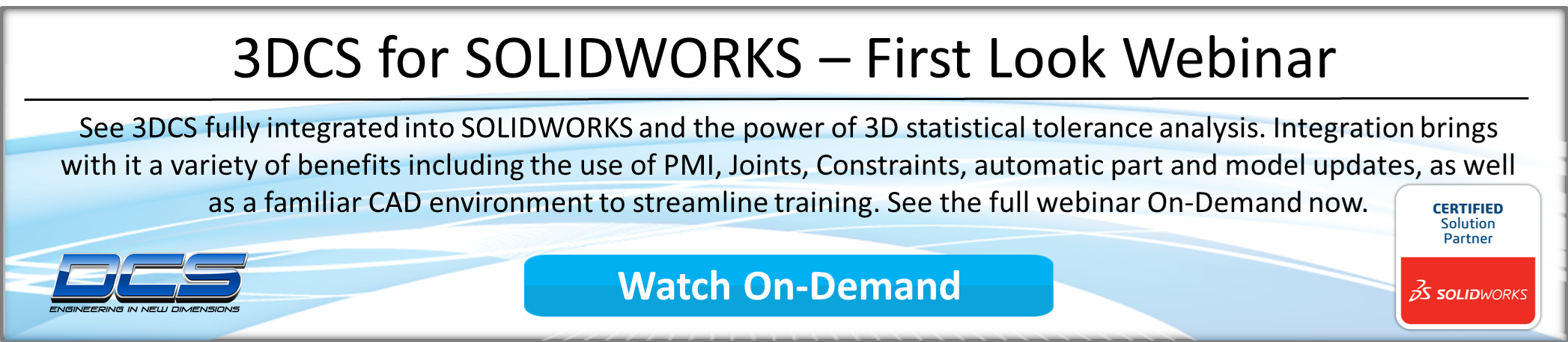 3DCS for SOLIDWORKS On-Demand 
