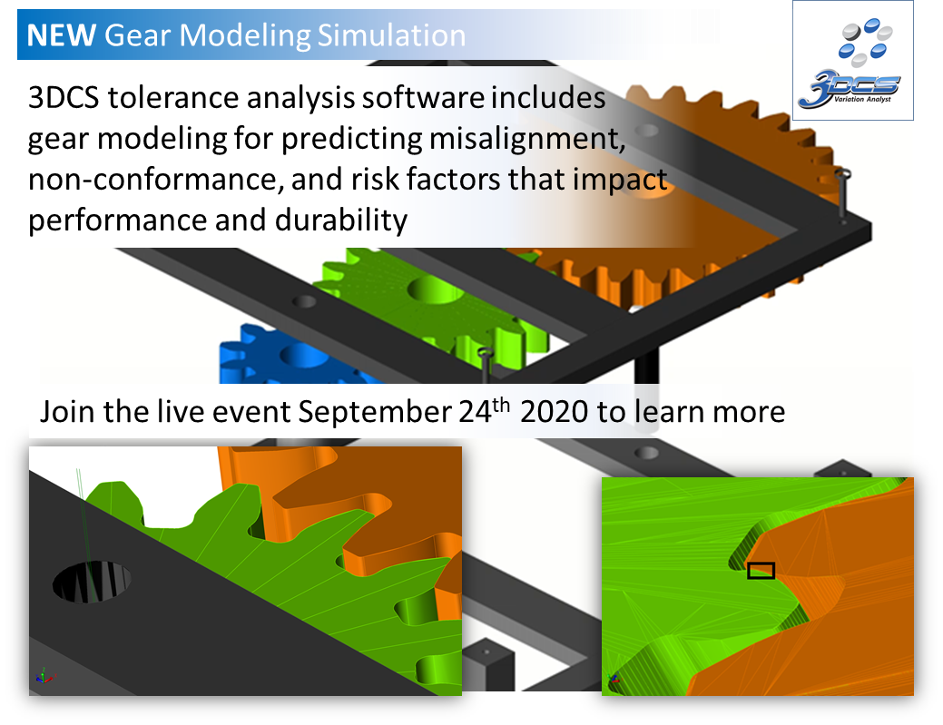 Tolerance Stack Up Simulation Now Includes Gear Modeling for Predicting Misalignment, Non