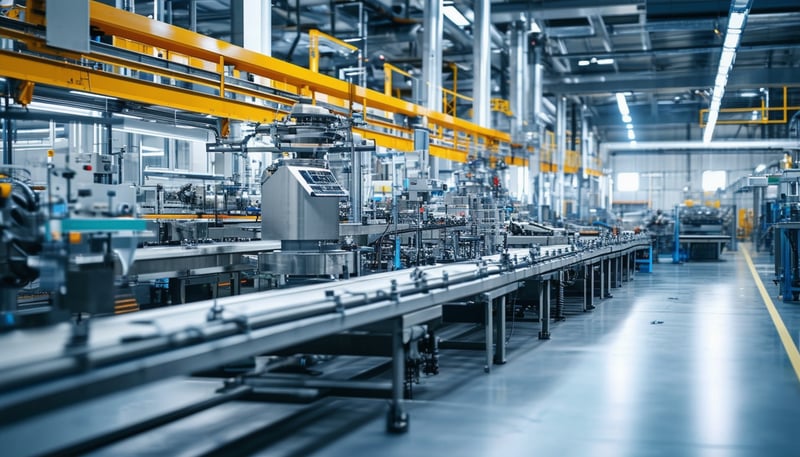 A manufacturing plant with streamlined production 