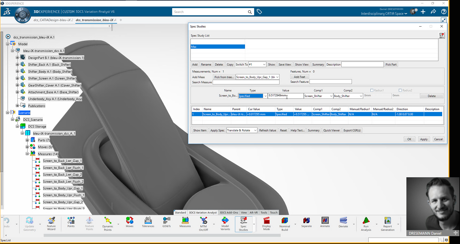 3DEXPERIENCE Spec Study Creation