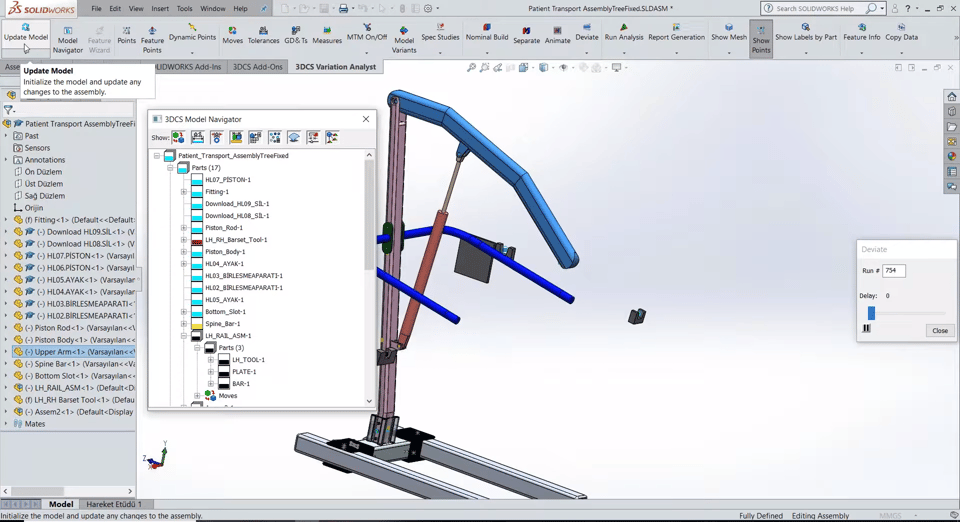 Dimensional Variation Analysis in SOLIDWORKS Opening and Assembling