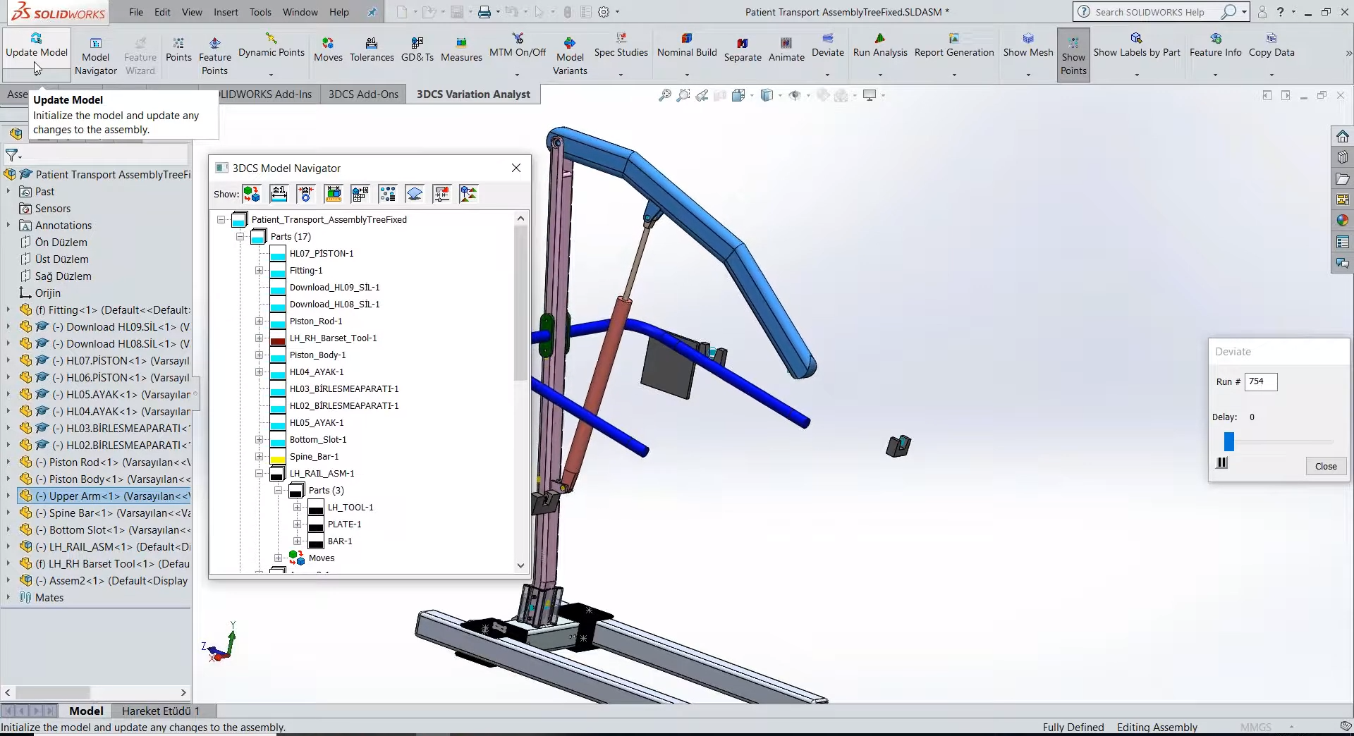 Update Geometry in 3DCS for SOLIDWORKS