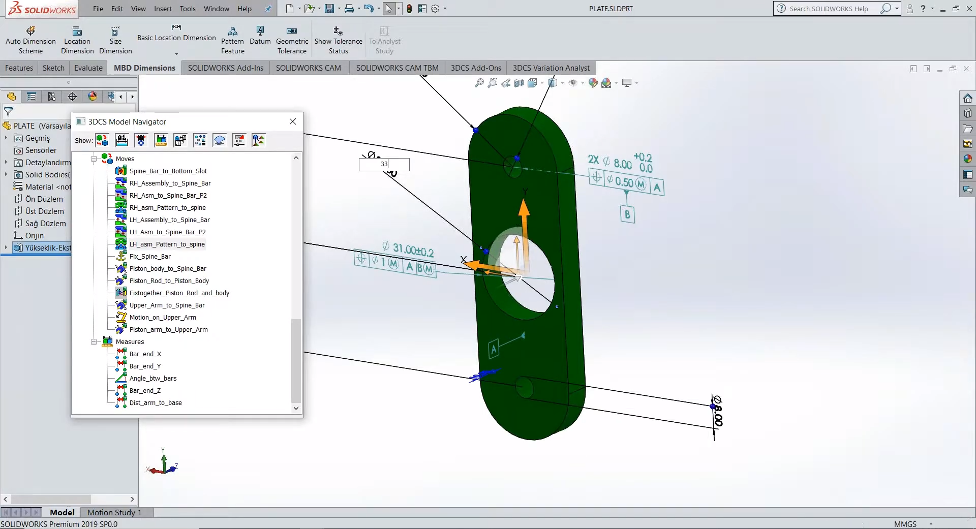 SOLIDWORKS Design Change - Increase Hole Diameter