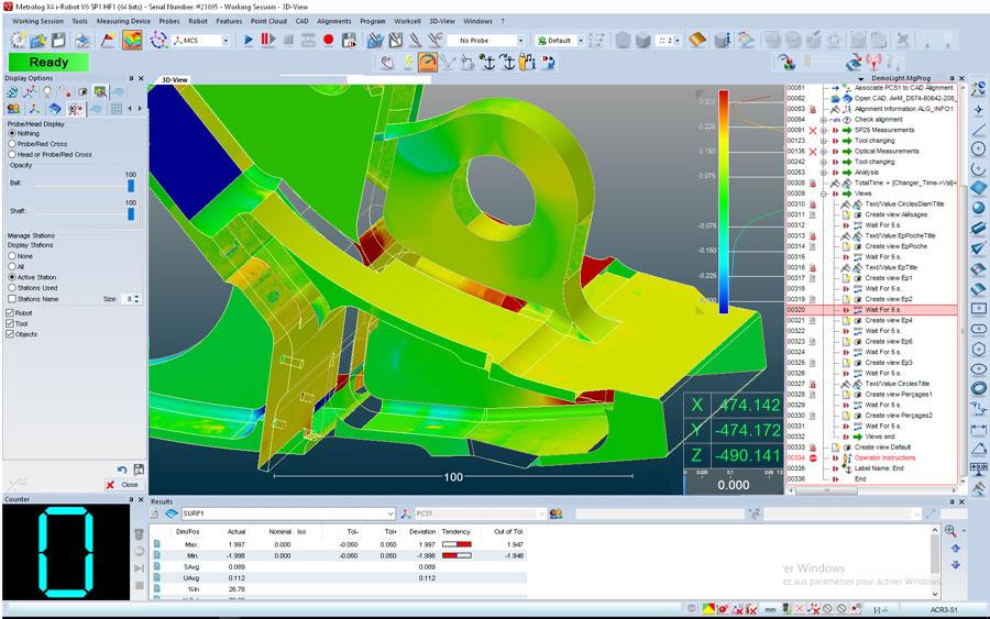 Metrologic software connects to any CMM, or device