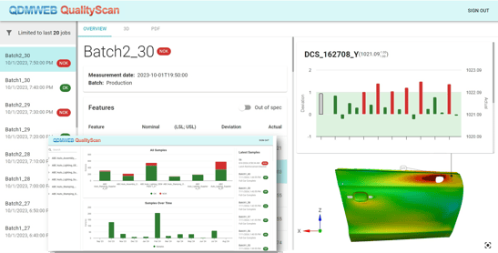 QDMWEB QualityScan - View Scan Data on CAD