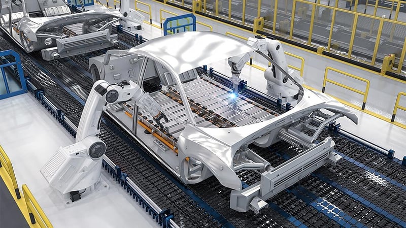 Automotive EV automation for faster throughput