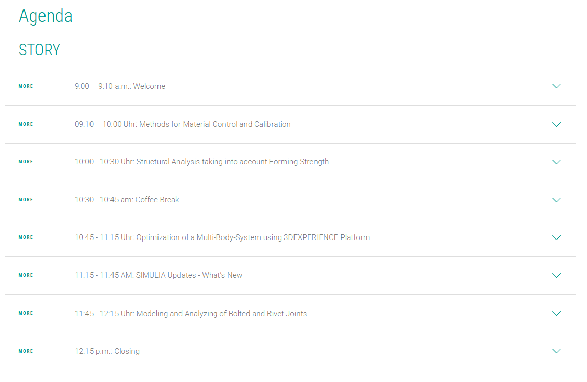 CENIT Simulation Day agenda Morning