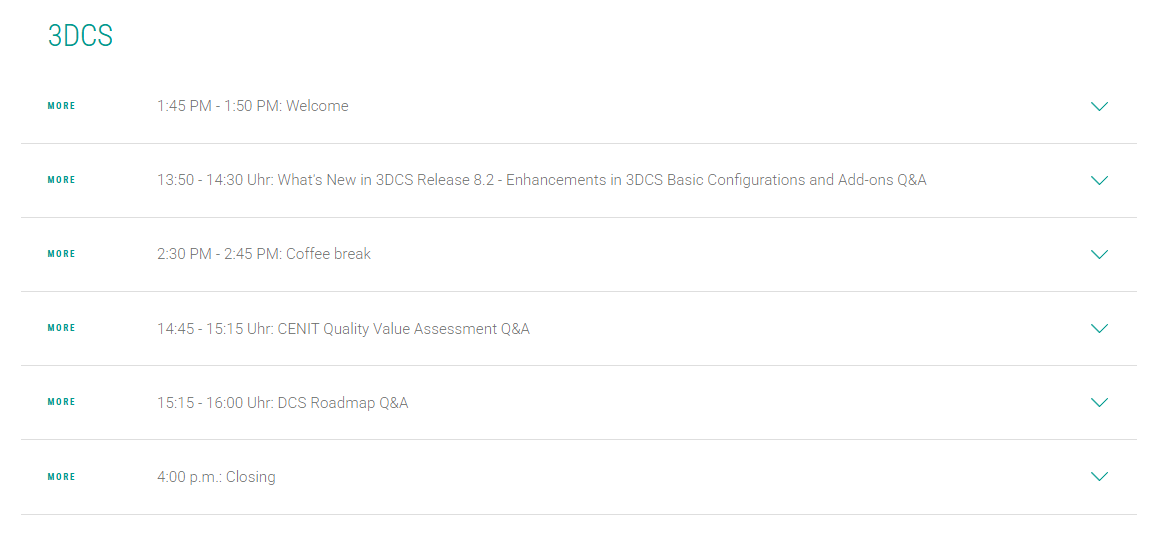 CENIT Simulation Day Agenda Afternoon