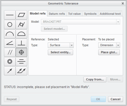 Creo PMI Geometric Tolerance 