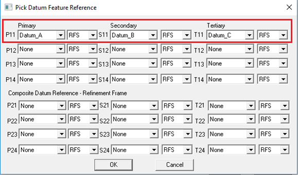 GDandT Datum Feature Reference Dialog