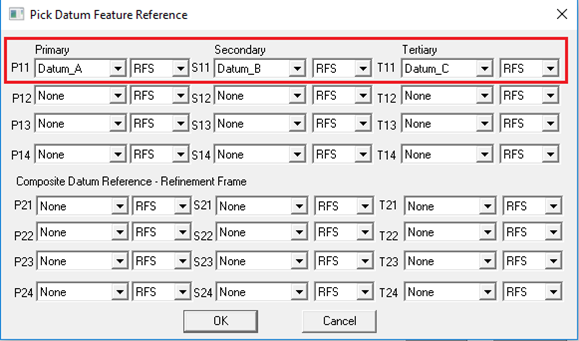 GDandT Datum Feature Reference Dialog GDandT Datum Feature Reference Dialog