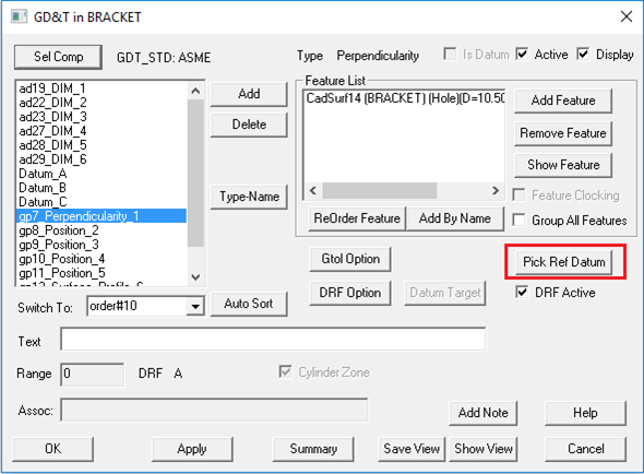 Creo GDandT Feature Pick Ref Datum Creo GDandT Feature Pick Ref Datum