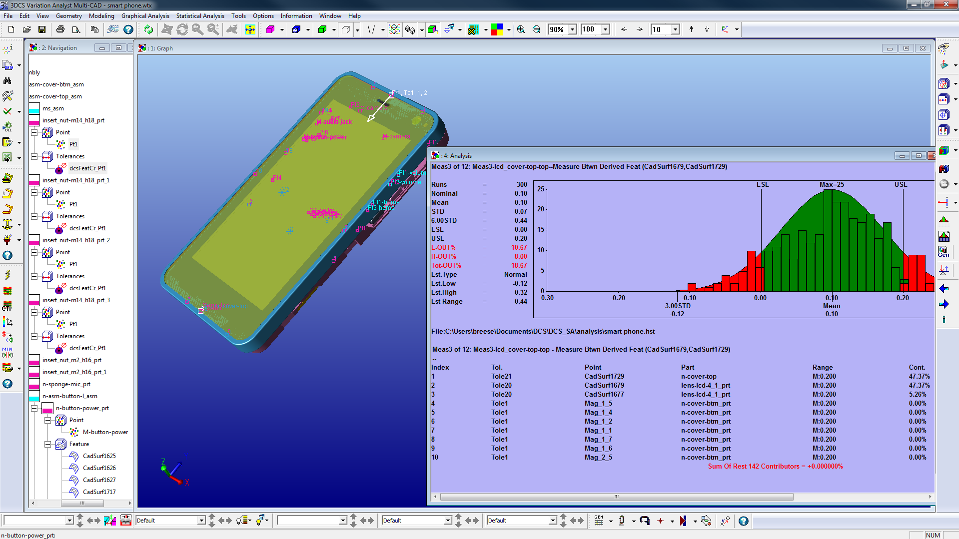 3DCS analysis measurement