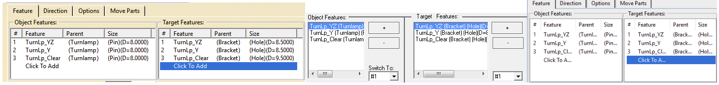 Feature Tab - 3DCS Pattern Move